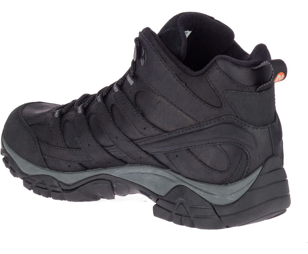 Merrell Hiking Boots Black - Moab 2 Prime Mid Waterproof - Mens 78GXYSACQ